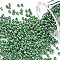 12/0 Glass Seed Beads, Opaque Colors Lustered, Round, Medium Sea Green, 2mm, Hole: 1mm, about 30000pcs/pound