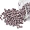 TOHO 6/0 Round Beads, Japanese Seed Beads, (412F) Purple Opaque Rainbow Matte, 4mm, Hole: 1.5mm, about 840pcs/50g