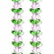 Transparent Glass Beads Strands, Leaf & Heart, Pink, 7.5~9.5x10.5~14x4~5mm, Hole: 1mm, about 54pcs/strand, 14.96~15.24''(38~38.7cm)