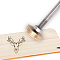 Stamping Embossing Soldering Brass with Stamp, for Cake/Wood, Deer Pattern, 30mm