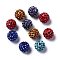 Mixed Color Polymer Clay Grade A Crystal Rhinestone Pave Disco Ball Beads, Round, PP14(2~2.1mm), 10mm, Hole: 1.2~1.7mm