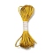 Polyester Embroidery Floss, Cross Stitch Threads, Gold, 2mm, 10m/bundle