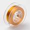 Japanese Eco-Friendly Dyed Flat Elastic Crystal String, Elastic Beading Thread, for Stretch Bracelet Making, Flat, Goldenrod, 0.6mm, about 60m/roll(65.62yards/roll)