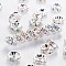 Brass Grade A Rhinestone Spacer Beads, Cadmium Free & Lead Free, Straight Flange, Rondelle, Silver, Crystal AB, 8x3.8mm, Hole: 1.8~2mm