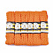 Polypropylene Fiber Ribbons, Wave Shape, Dark Orange, 7~8mm, 15yard/bundle, 6bundles/bag