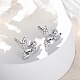 Brass Stud Earrings&nbsp;EJEW-D288-17P-1