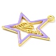 Rack Plating Brass Enamel Pendants&nbsp;KK-G515-03G-3
