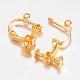 Brass Screw Clip Earring Converter&nbsp;KK-F0324-02G-1