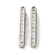 Brass Micro Pave Clear Cubic Zirconia Twister Clasps&nbsp;KK-K422-16P-1