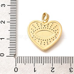 Brass Micro Pave Clear Cubic Zirconia Pendents&nbsp;KK-R212-12G-03