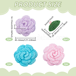 9Pcs Handmade Crochet Cotton Ornament Accessories&nbsp;DIY-PH0033-39A