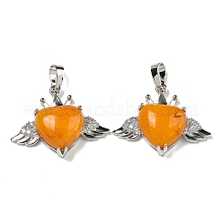 Natural & Synthetic Mixed Gemstone with Clear Cubic Zirconia Pendants&nbsp;G-G133-02P