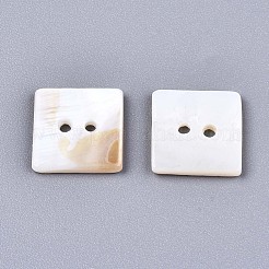 2-Hole Freshwater Shell Buttons&nbsp;SHEL-S276-137B-01