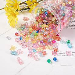 800Pcs 8 Style Transparent Acrylic Beads&nbsp;TACR-FW0001-05