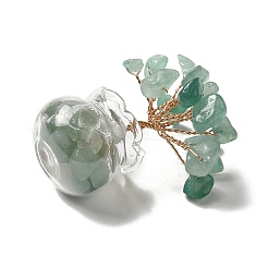 Natural Green Aventurine Chips Tree Decorations&nbsp;DJEW-Z007-02E