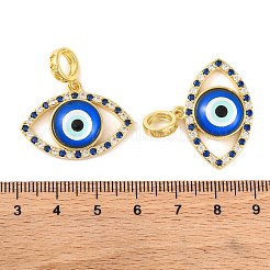 Rack Plating Brass Micro Pave Cubic Zirconia Pendant&nbsp;KK-H486-20G-04