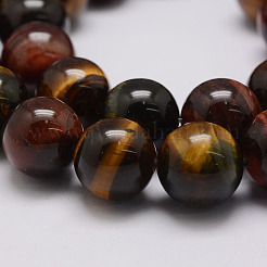 Natural & Dyed Tiger Eye Bead Strands&nbsp;G-P230-01-10mm