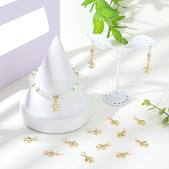 20Pcs Rack Plating Brass Micro Pave Clear Cubic Zirconia Pendants&nbsp;KK-SC0007-63