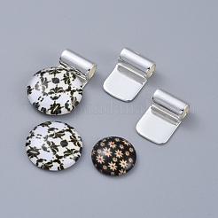 Brass Glue-on Flat Pad Bails&nbsp;X-KK-D519-B-S