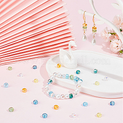 140Pcs 7 Style Electroplate Transparent Glass Beads Strands&nbsp;EGLA-SC0001-22