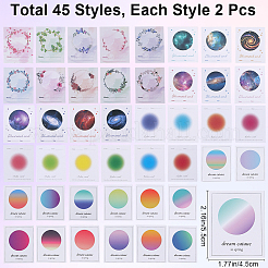 8 Bags 4 Styles Multi-Color Paper Wax Seal Stamp Illustrated Card for Wax Seal Coin&nbsp;AJEW-CP0007-63