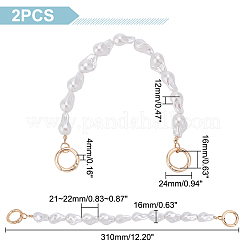 ABS Imitation Pearl Nugget Beaded Bag Handles&nbsp;FIND-PH0009-43