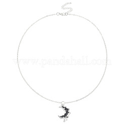 Alloy Enamel Black Melting Pendant Necklaces&nbsp;WGC6BEB-02