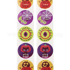 500Pcs Round Halloween Stickers&nbsp;AJEW-S090-03F