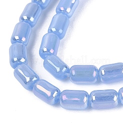 Electroplate Imitation Jade Glass Beads Strands&nbsp;EGLA-Q132-03A-B04