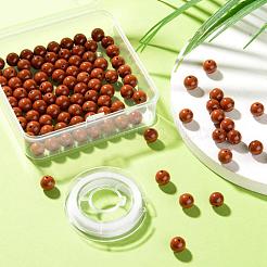 100Pcs 8mm Grade AA Natural Red Jasper Round Beads&nbsp;DIY-LS0002-31