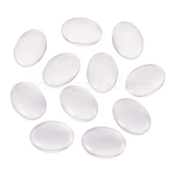 Transparent Clear Glass Flat Back Cabochons&nbsp;GGLA-TA0001-02-40x30