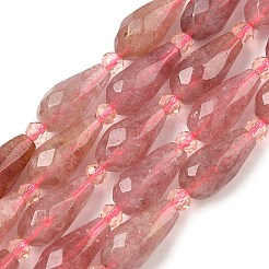 Natural Strawberry Quartz Beads Strands&nbsp;G-G453-F03-8x16mm