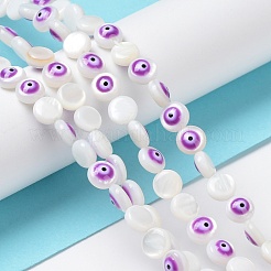 Natural Freshwater Shell Enamel Beads Strands&nbsp;BSHE-P033-04B