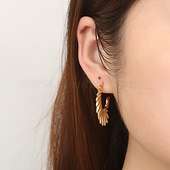 304 Stainless Steel Wing Stud Earrings&nbsp;EJEW-G368-01G