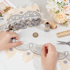 7.5 Yards Polyester Flower Lace Trim&nbsp;OCOR-OC0001-53B