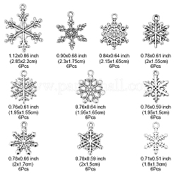 60Pcs 10 Style Tibetan Style Alloy Pendants&nbsp;FIND-FS0001-26