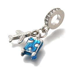 Rack Plating Alloy Enamel European Dangle Charms&nbsp;FIND-H005-38P