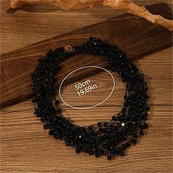 Bohemian Style Glass Bead Multi-layer Necklaces for Daily Wear and Gifting&nbsp;BA8447-3