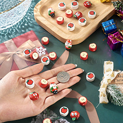 28Pcs 4 Styles Christmas Theme Handmade Porcelain Beads&nbsp;PORC-TA0001-38