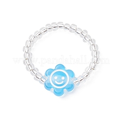 Transparent Acrylic Finger Rings&nbsp;RJEW-JR00957