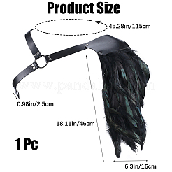 PU Leather & Feather Fencing Sheath&nbsp;AJEW-WH0314-233