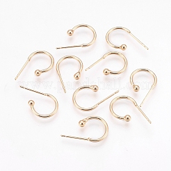 Brass Stud Earring Findings&nbsp;LS-X-KK-T020-105G