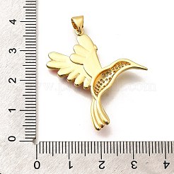 Rack Plating Brass Micro Pave Cubic Zirconia Enamel Pendants&nbsp;X-KK-L226-002G-01