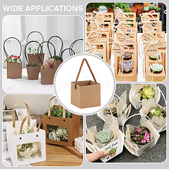 Waterproof Kraft Paper Succulents Wraps with Handle for Wedding Baby Shower Favors&nbsp;CON-WH0115-03