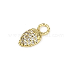 Brass Micro Pave Cubic Zirconia Pendants&nbsp;KK-M322-48G-01