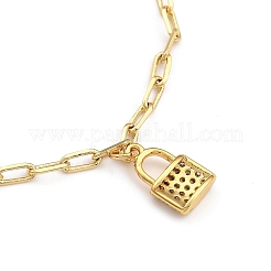 Brass Micro Pave Clear Cubic Zirconia Charm Bracelets&nbsp;BJEW-JB05410