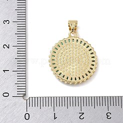 Religion Brass Micro Pave Cubic Zirconia Pendants&nbsp;KK-L268-014G-B