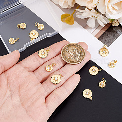 12Pcs 2 Styles Brass Micro Pave Cubic Zirconia Pendants&nbsp;KK-BBC0029-19