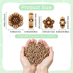 400Pcs 2 Styles Opaque Acrylic Beads&nbsp;SACR-YW0002-15