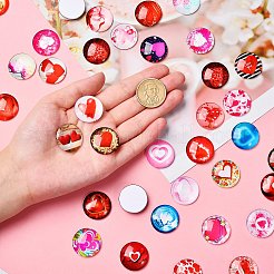70Pcs Flatback Glass Cabochons for DIY Projects&nbsp;GGLA-SZ0001-33A